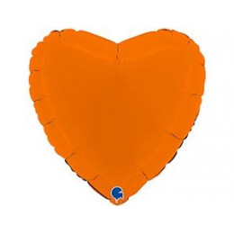 Г Б/РИС СЕРДЦЕ 18" Пастель Matte Orange 1 шт.