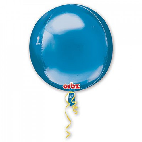 M Agm 3D Шар (16"/41 см) Сфера, Б/РИС, Металлик, Blue, 1 шт.