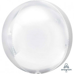 M Agm 3D Шар (16"/41 см) Сфера, Б/РИС, Пастель, White, 1 шт.