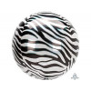 M Agm 3D Шар (16"/41 см) Сфера, Б/РИС, Зебра, Сафари, 1 шт.