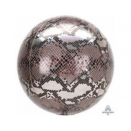 M Agm 3D Шар (16"/41 см) Сфера, Б/РИС, Змеиная кожа, Сафари, 1 шт.