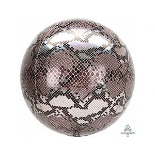 M Agm 3D Шар (16"/41 см) Сфера, Б/РИС, Змеиная кожа, Сафари, 1 шт.