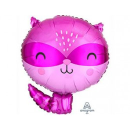 M Agm Шар (18"/45 см) Фигура, Енот фиолетовый, S50, 1 шт.