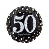 M Agm Шар (18"/46см) Круг, HB Sparkling Birthday 50 gold, S55, 1 шт.