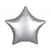 M Agm Шар (19"/46 см) Звезда, Б/РИС, Сатин Platinum, 1 шт.
