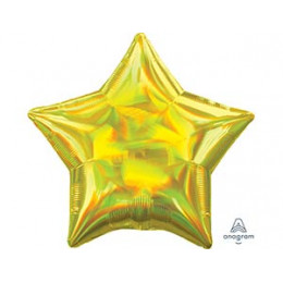 M Agm Шар (19"/48 см) Звезда, Б/РИС, Переливы Yellow, 1 шт.