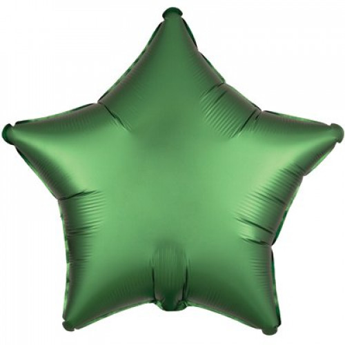 M Agm Шар (19"/48 см) Звезда, Б/РИС, Сатин Emerald, 1 шт.