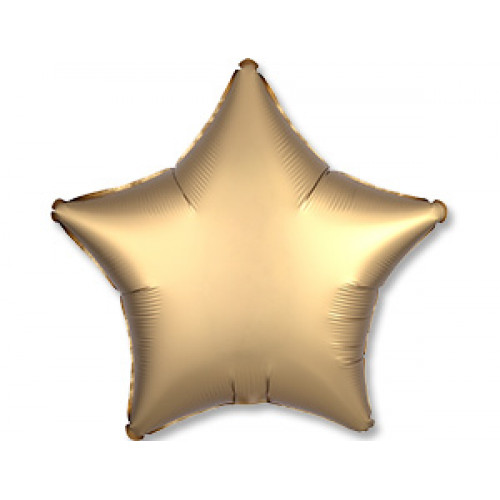 M Agm Шар (19"/48 см) Звезда, Б/РИС, Сатин Gold Sateen, 1 шт.