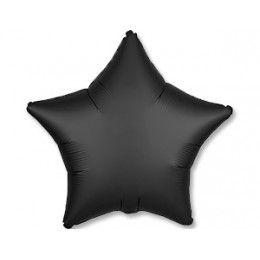 M Agm Шар (19"/48 см) Звезда, Б/РИС, Сатин Onyx, 1 шт.