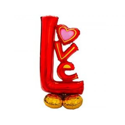 M Agm Шар (58"/147 см) Фигура, LOVE красная, AIR, P70, 1 шт.