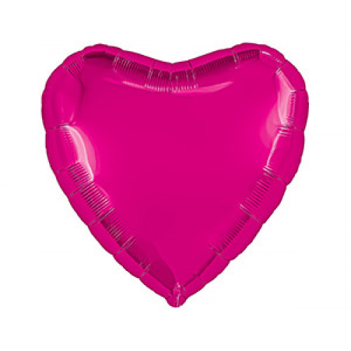 M Agr Шар (30"/76 см) Сердце, Металлик, Fuchsia, 1 шт.