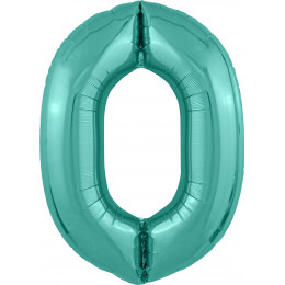 M Agr Шар (40''/102 см) Цифра, 0 Slim, Бискайский зеленый, 1 шт.