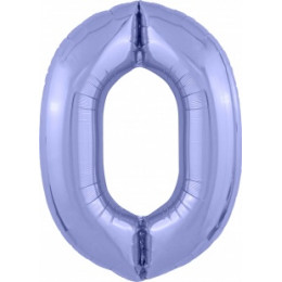 M Agr Шар (40''/102 см) Цифра, 0 Slim, Сиреневый, 1 шт.