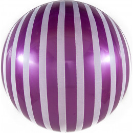 M Fal Шар (18"/46 см) Сфера, 3D, Deco Bubble, Белые полосы, Фуксия, 1 шт.