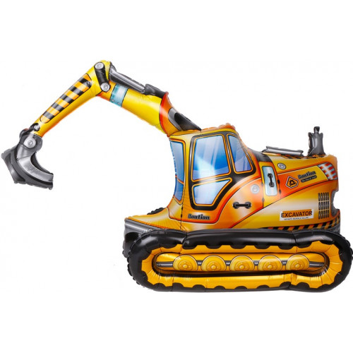 M Fal Шар (38"/97 см) Фигура, 3D, Фигура, Экскаватор, AIR, 1 шт.