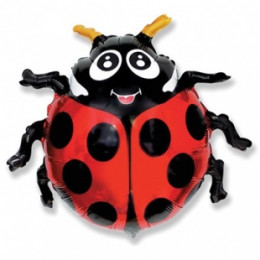 M FM Шар (11''/28 см) Мини-фигура, Божья коровка, Красный, AIR, 1 шт.