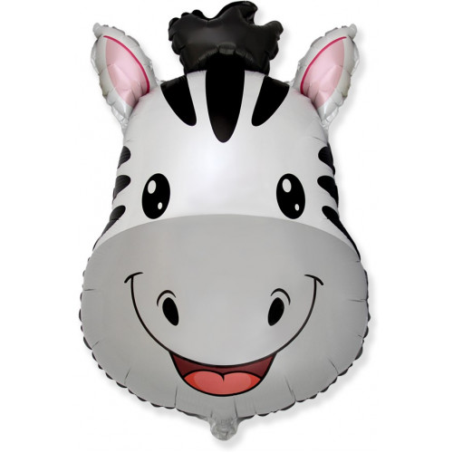 M FM Шар (11''/28 см) Мини-фигура, Голова, Милая Зебра, 1 шт. AIR, 1 шт.