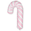 M FM Шар (12''/30 см) Мини-фигура, Леденец трость, Розовый, AIR, 1 шт.