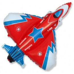 M FM Шар (13''/33 см) Мини-фигура, Самолет Истребитель, Красный, AIR, 1 шт.