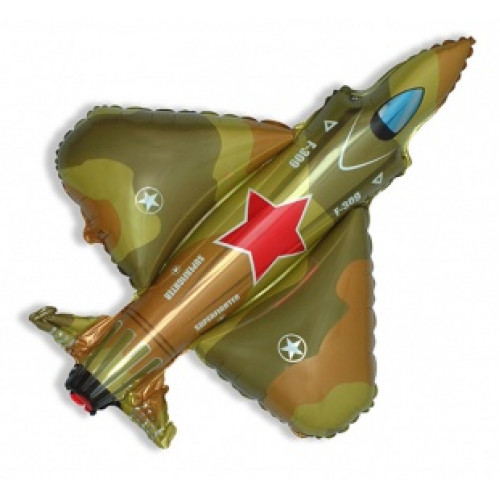 M FM Шар (13''/33 см) Мини-фигура, Самолет Истребитель, Военный, AIR, 1 шт.