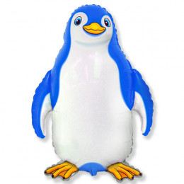 M FM Шар (13''/33 см) Мини-фигура,, Счастливый пингвин, Синий, AIR, 1 шт.