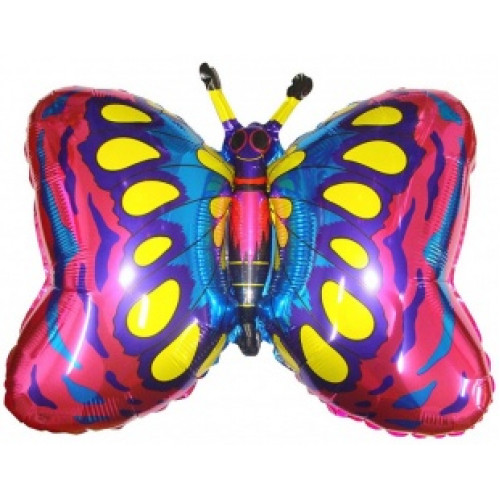 M FM Шар (14''/36 см) Мини-фигура , Бабочка, Фуше, AIR, 1 шт.
