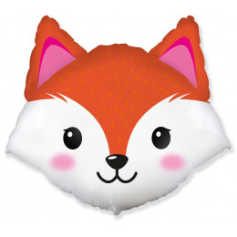 M FM Шар (14''/36 см) Мини-фигура, Голова Милая лиса, AIR, 1 шт.