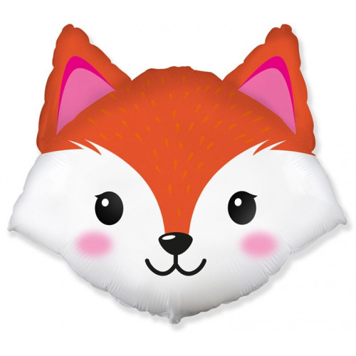 M FM Шар (14''/36 см) Мини-фигура, Голова Милая лиса, AIR, 1 шт.