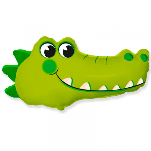 M FM Шар (31''/79 см) Фигура, Голова, Милый Крокодил, 1 шт.