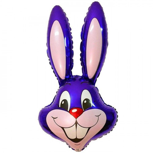 M FM Шар (35''/89 см) Фигура, Заяц, Фиолетовый, 1 шт.