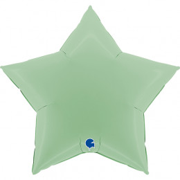 M Grb Шар (18"/46 см) Звезда, (192M01GR), Нежная мята, Макарунс, Зеленый Пастель, Matte Green 1 шт.