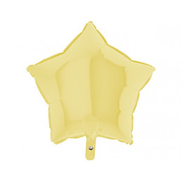 M Grb Шар (18"/46см) Звезда, (192M04Y), Макарунс, Светло-желтый, Пастель Matte Yellow, 1 шт.