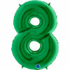 M Grb Шар (40"/102 см) Цифра, 8, Зеленый Green, 1 шт.