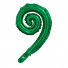 M K Шар (17"/43 см) Фигура, Спираль, Зелёный/Green, AIR, 1 шт.