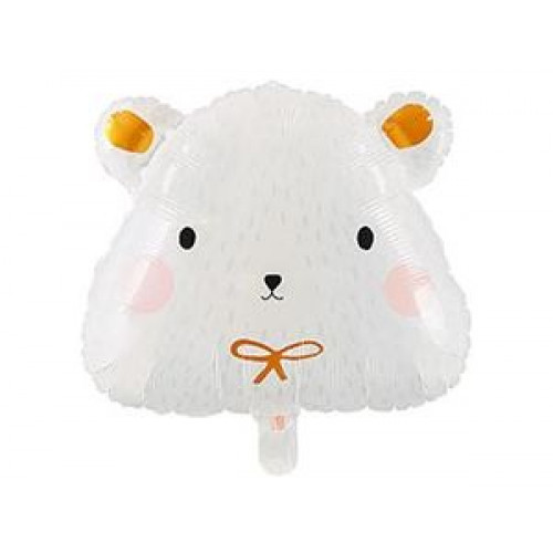 M PD Шар (20"/51 см) Фигура, Белый Медведь голова, 1 шт.