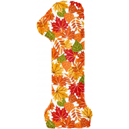 Шар (34''/86 см) Цифра, 1 Сентября, Осенние листья, 1 шт. в уп.