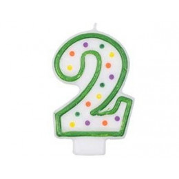  Свеча -цифра "2" 7,6см/A