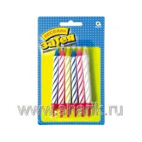 Свечи д/торта с подст 8,5см 12шт/A